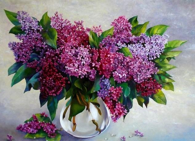 paintingnumberart Purple Flowers – Flowers Paint By Number