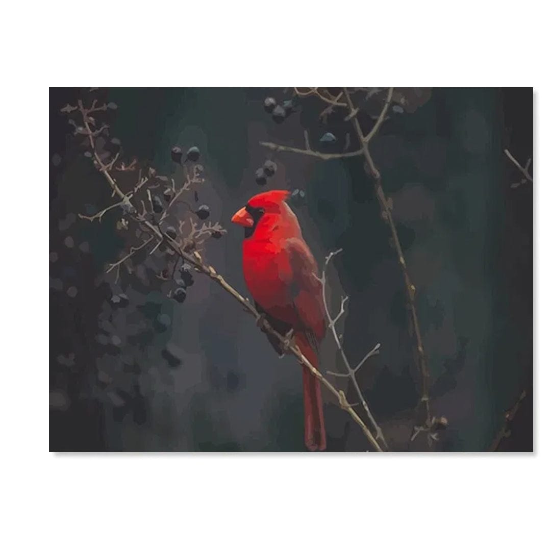 paintingnumberart Red Cardina Bird – NEW Paint By Numbers