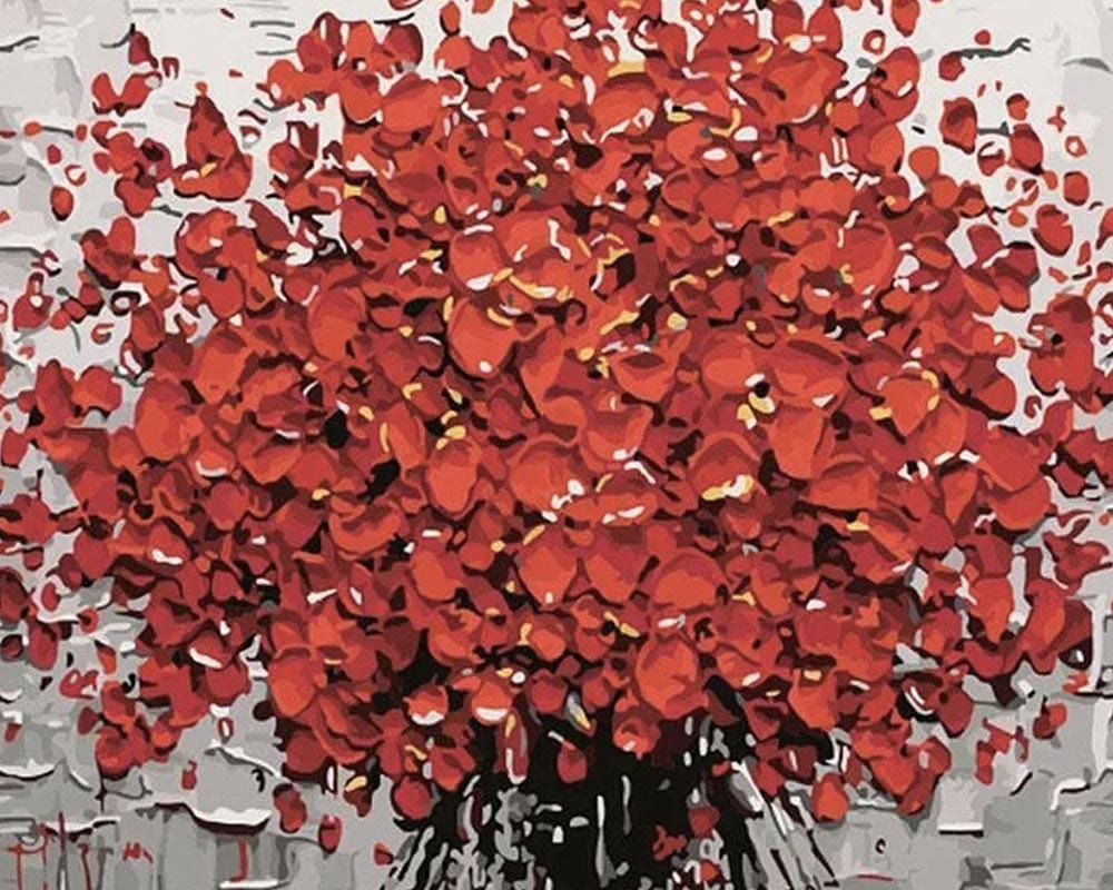 paintingnumberart Red Poppies-Flowers Paint By Numbers