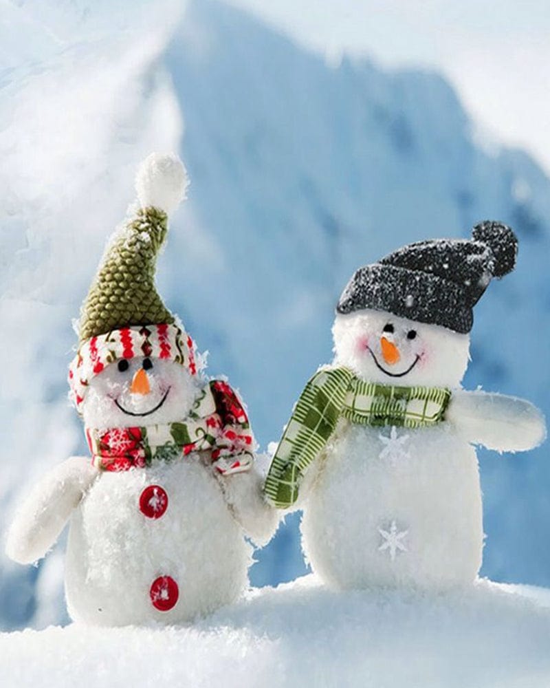 paintingnumberart Romantic snowman-Paint By Numbers Kit
