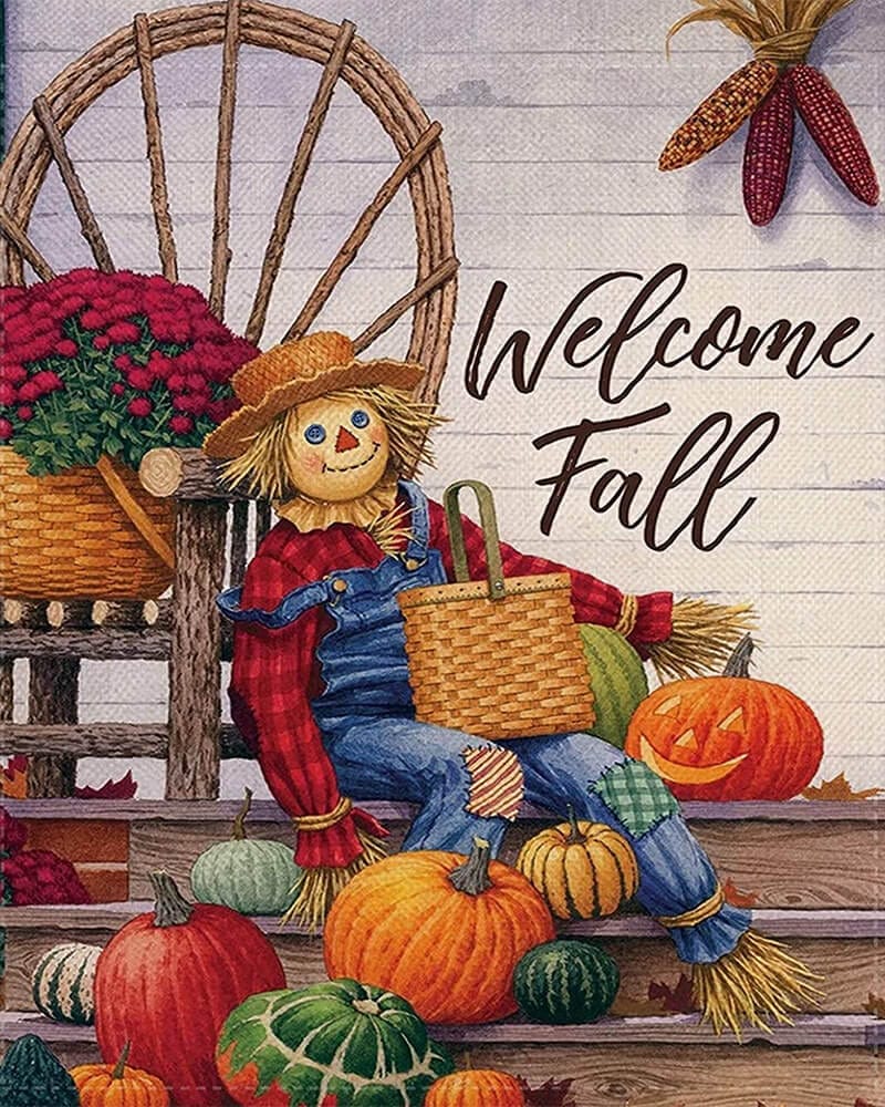 paintingnumberart Scarecrow Garden-Paint by Numbers Kit