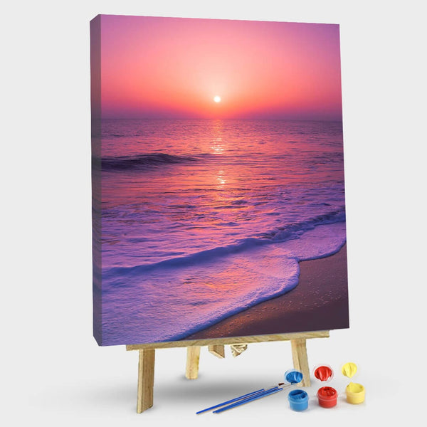 paintingnumberart Seaside at dusk-paint by number kit
