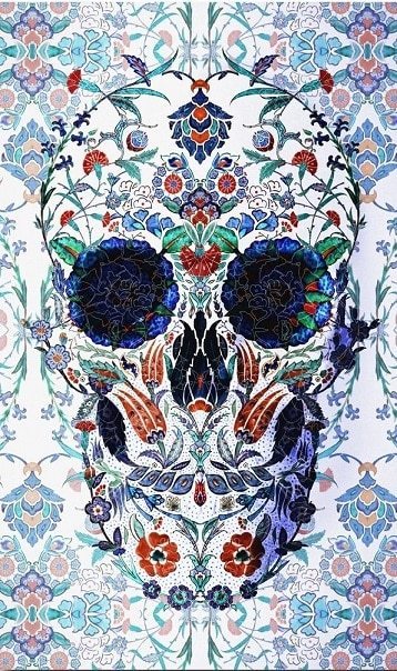 paintingnumberart Skull With Mandala Of Flowers – Flowers Paint By Numbers