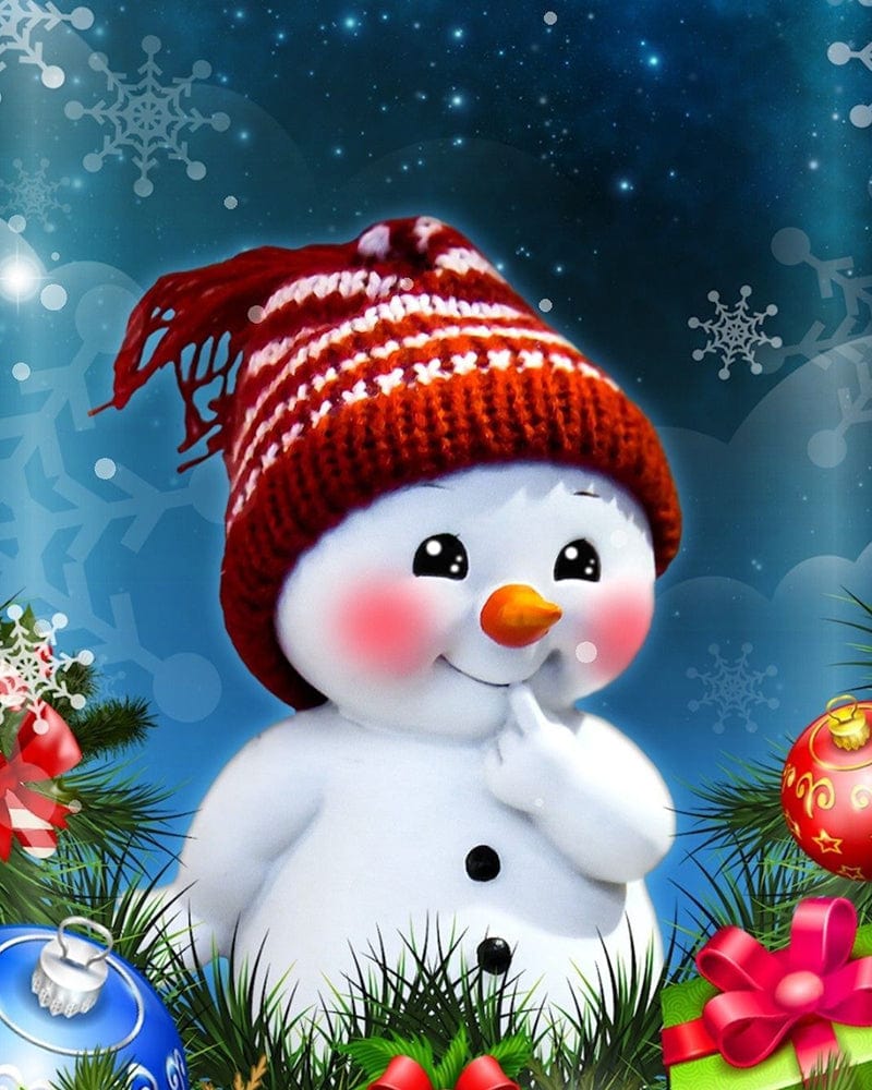 paintingnumberart Snow man baby-Paint By Numbers Kit