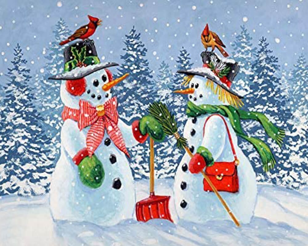 paintingnumberart Snowman V -Paint by Numbers Kit