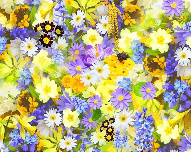 paintingnumberart Spring Flowers – NEW Paint By Number