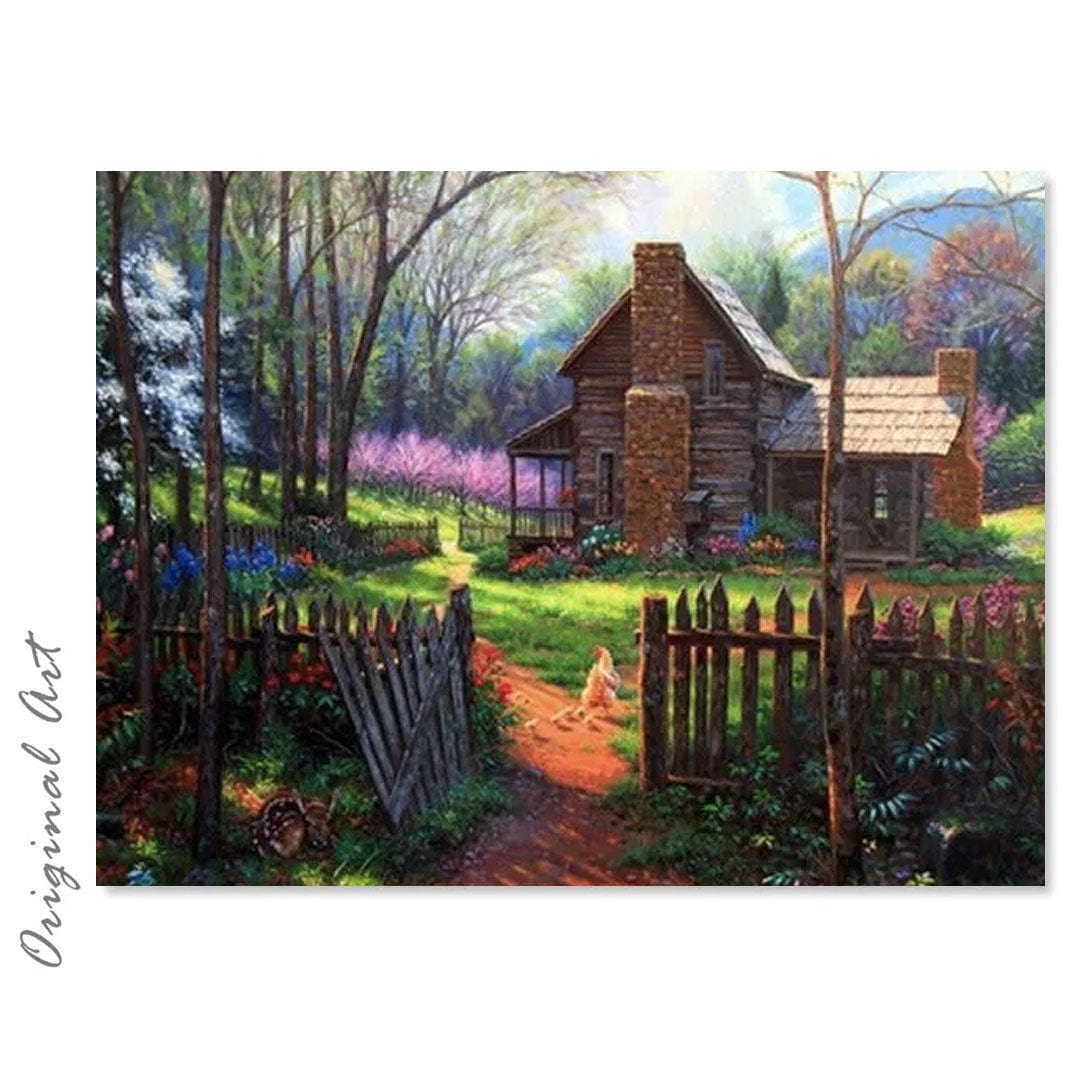 paintingnumberart Spring in the Country – Landscape Paint By Number