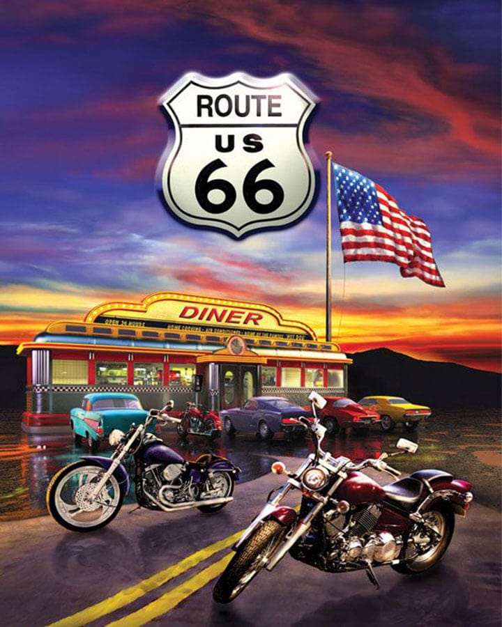 paintingnumberart Street motorcycle-Paint by Numbers Kit