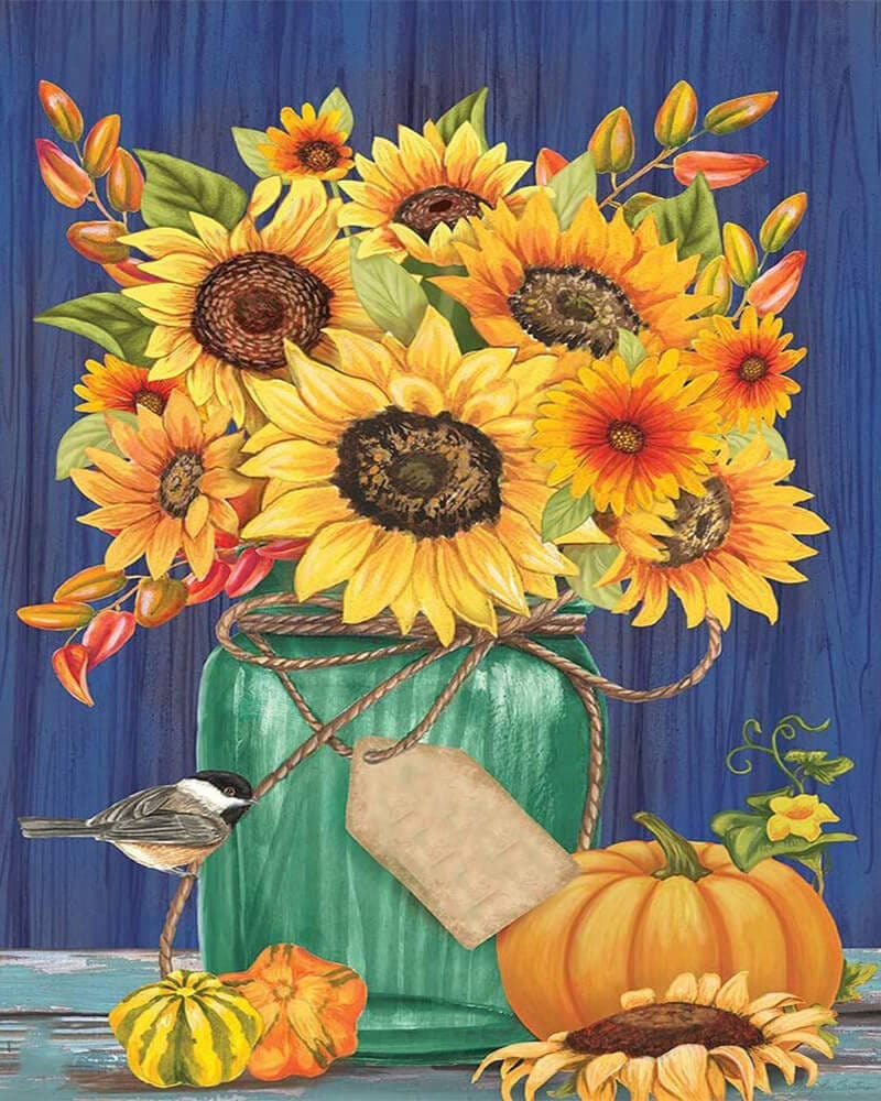 paintingnumberart Sunflowers and Pumpkins-Paint by Numbers Kit