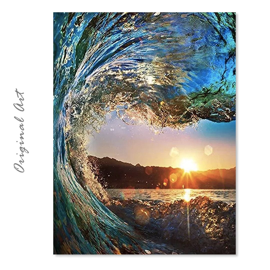 paintingnumberart Sunset Wave – Landscape Paint By Number