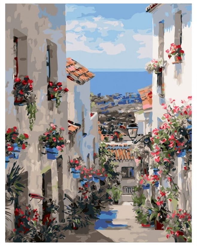 paintingnumberart The city safflower – Paint By Number
