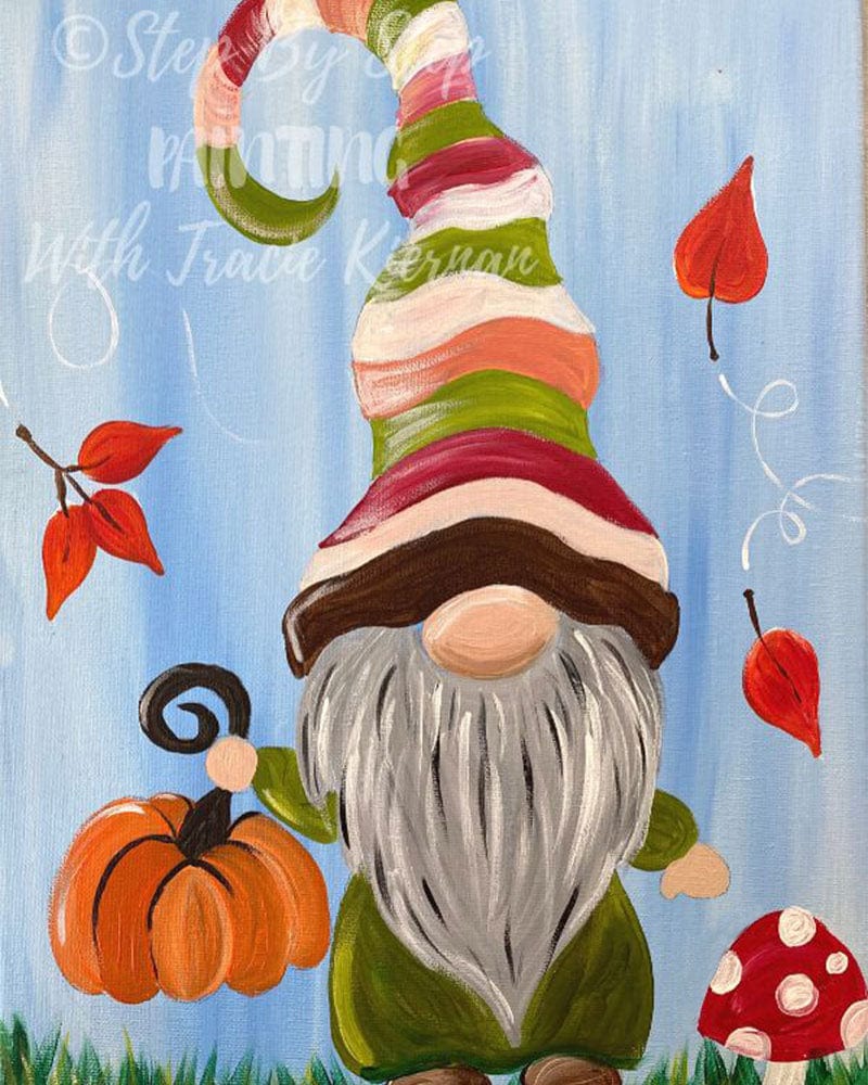 paintingnumberart The Fall Gnome-Paint by Number Kit