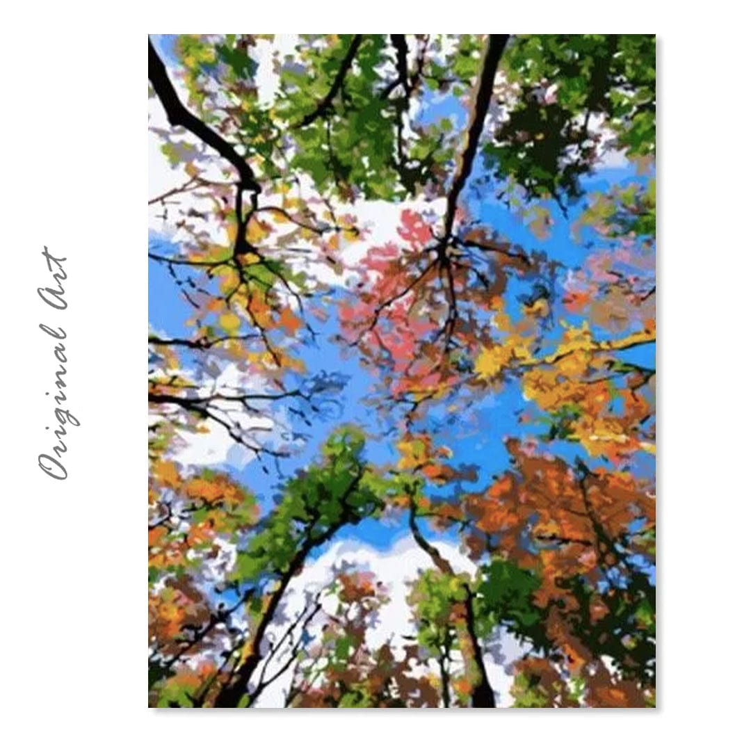 paintingnumberart The Sky of Trees – Landscape Paint By Number
