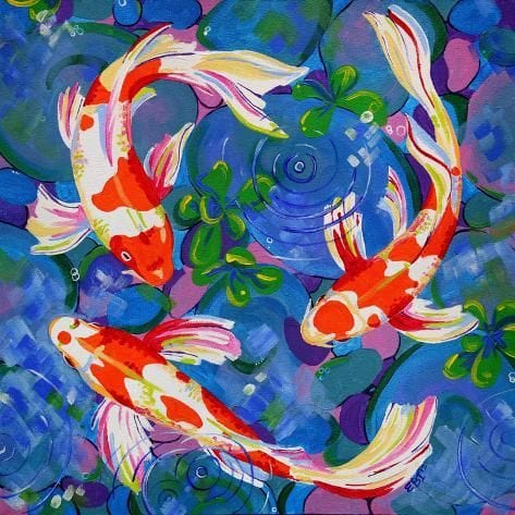 paintingnumberart three little goldfish-Paint by Numbers Kit