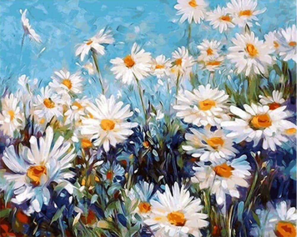 paintingnumberart Van Gogh’s Field of Daisies – DIY Paint By Number