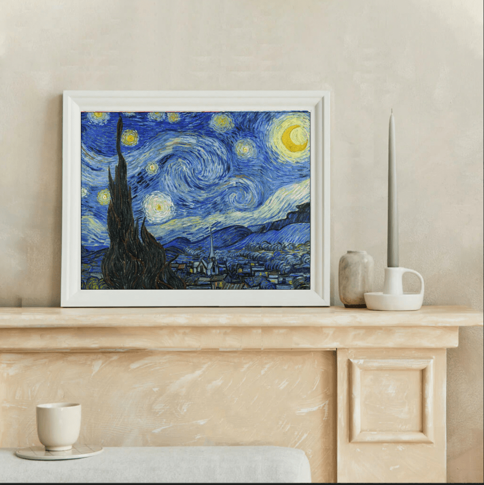 paintingnumberart VanGogh starry sky-Paint by Numbers Kit 的副本