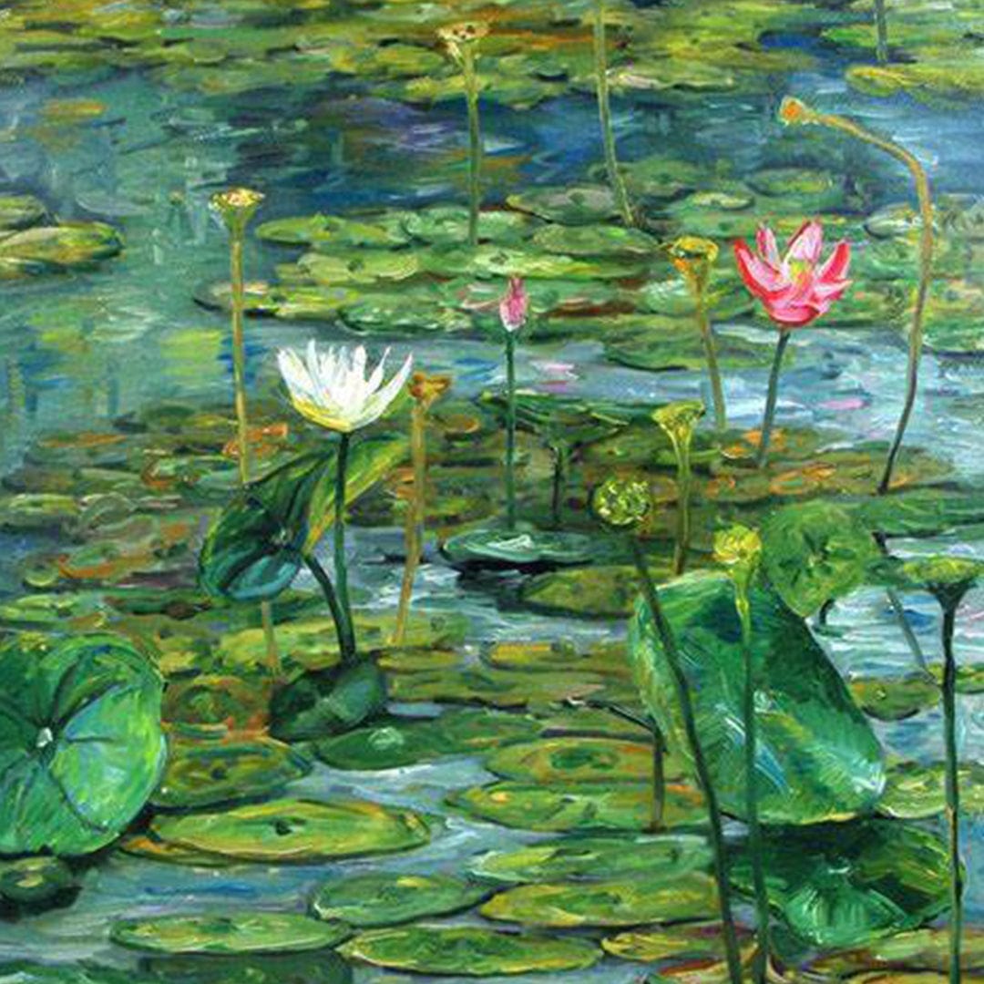paintingnumberart Water Lily-Mini DIY Paint by Numbers Kit