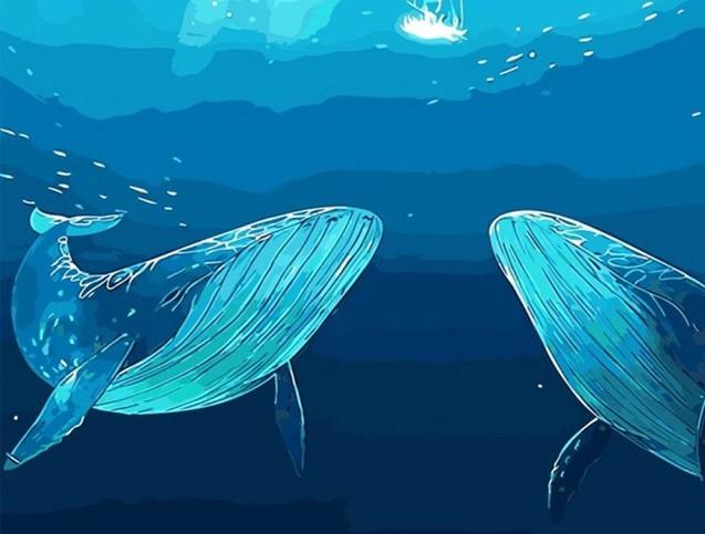 paintingnumberart Whales Under Sea – Animals Paint By Number