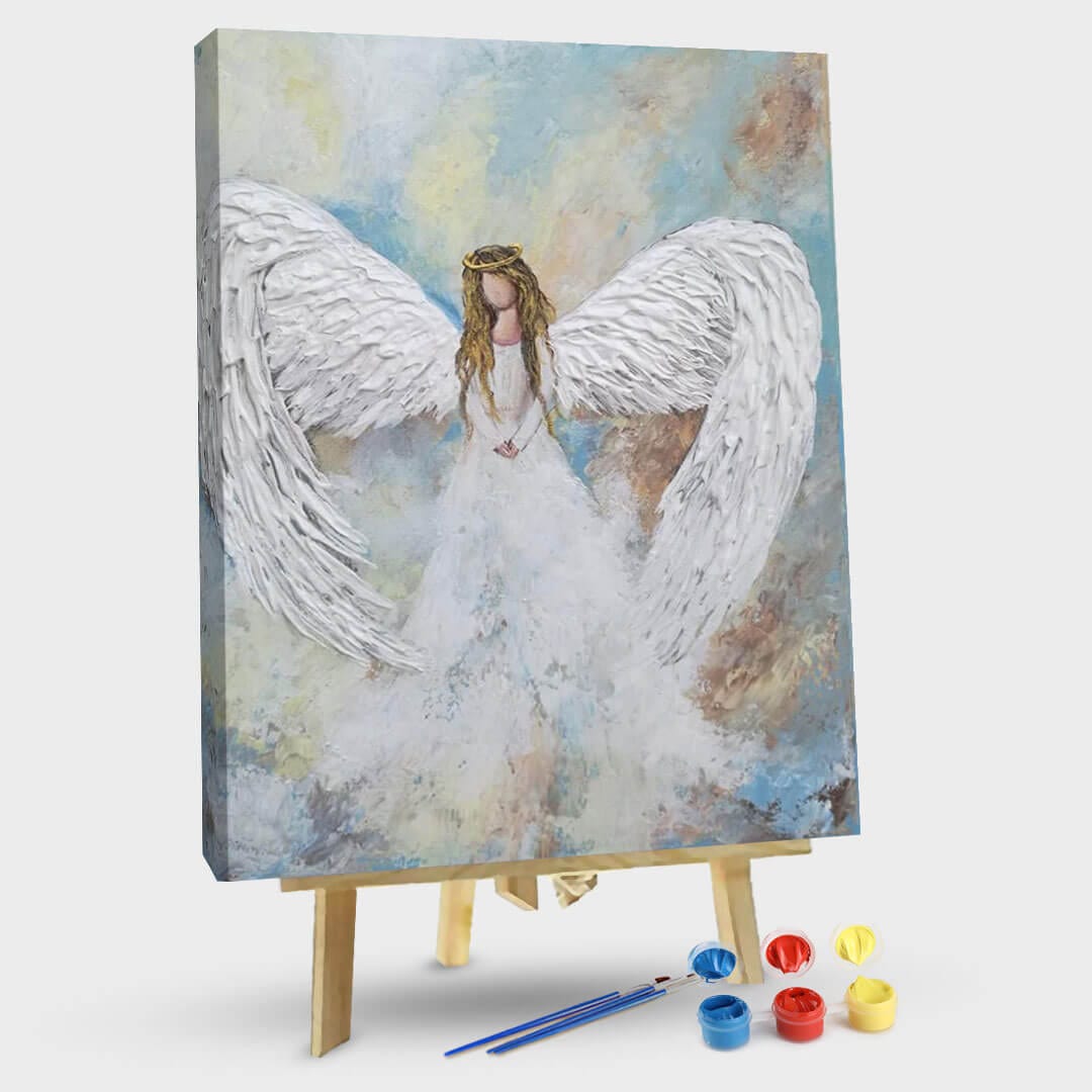 paintingnumberart White angel-Paint by Numbers Kit