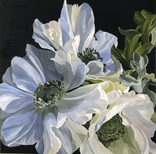 paintingnumberart White Flowers – DIY Paint By Numbers Kit