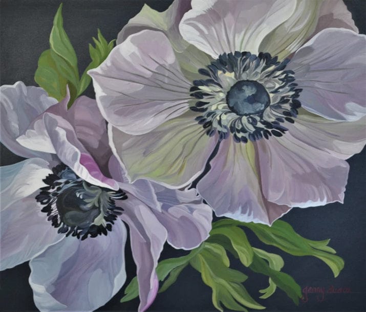 paintingnumberart White Flowers – DIY Paint By Numbers Kit