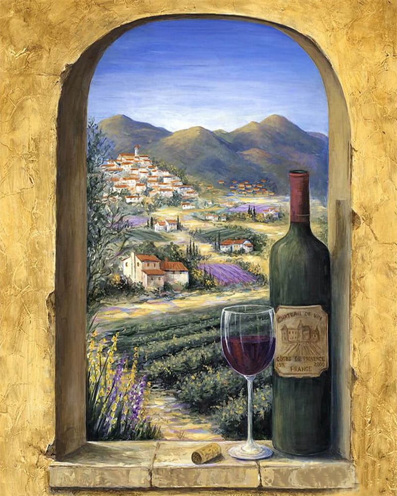 paintingnumberart Wine and lavender-Paint By Numbers Kit