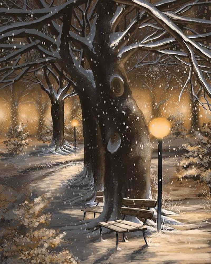 paintingnumberart Winter magic-Paint by Numbers Kit